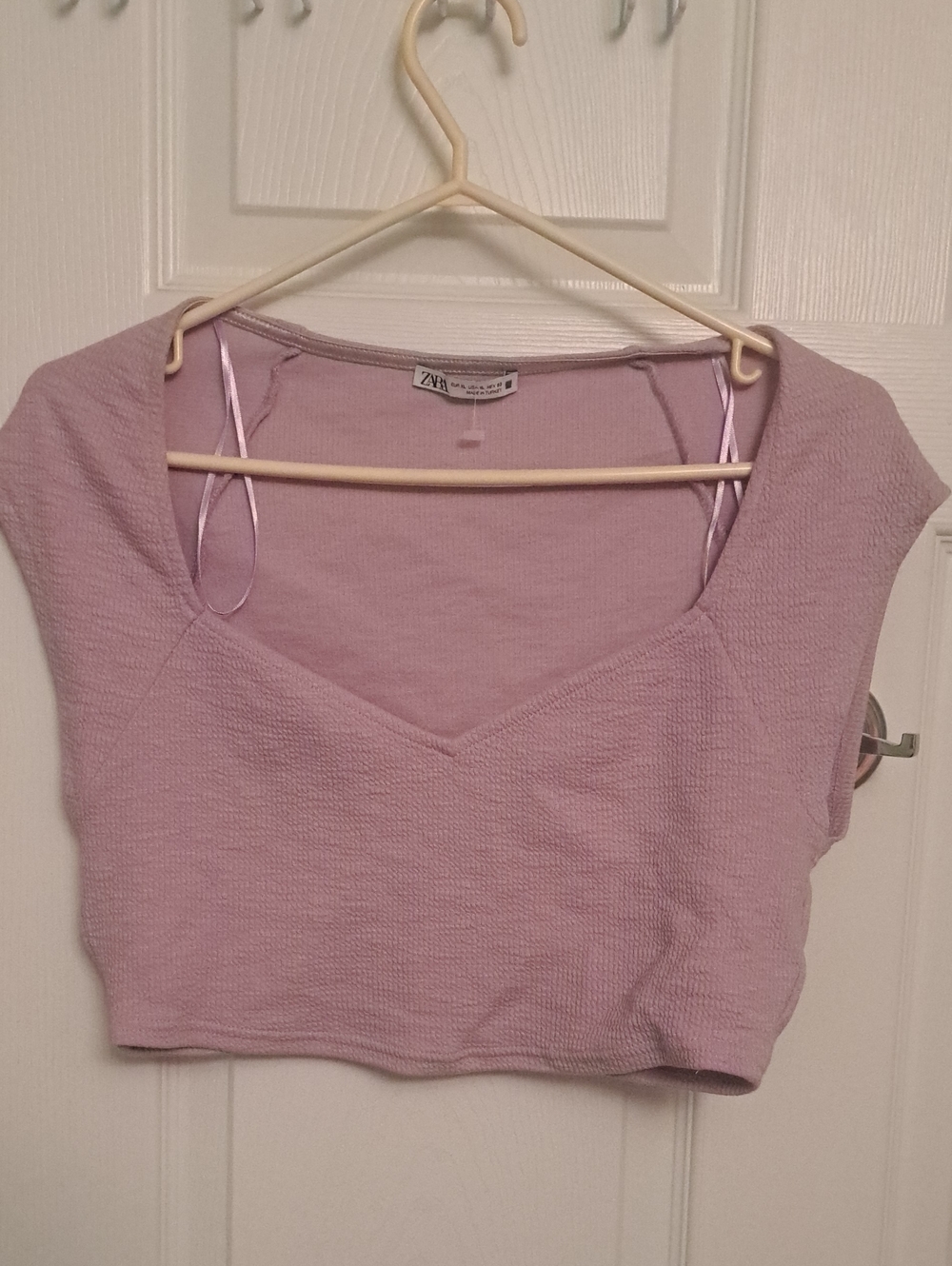 Zara Women’s XL Dusty Lilac Cropped Top Like New